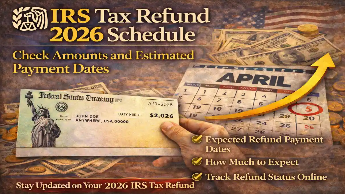 IRS tax refund 2026, 2026 IRS refund schedule, estimated IRS payment dates, tax refund amounts USA, IRS refund timeline 2026, federal tax refund updates, IRS direct deposit refund, tax season 2026 news