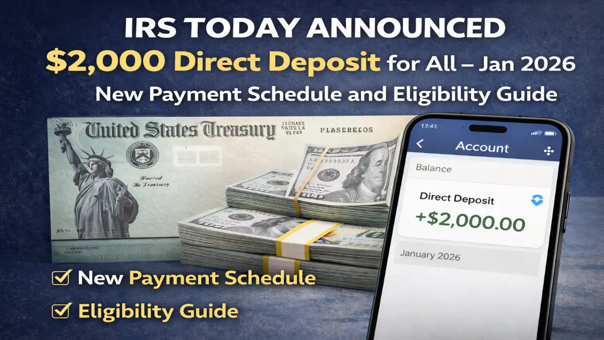 IRS $2000 direct deposit 2026, January 2026 federal payment, IRS new payment schedule 2026, eligibility for $2000 IRS payment, federal direct deposit update 2026, IRS payment timeline January 2026, tax season payments USA, IRS financial relief payment 2026